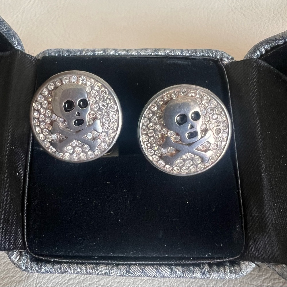 ZAHAROFF Sterling 925 Silver Skull Cufflinks Limited Edition RARE!